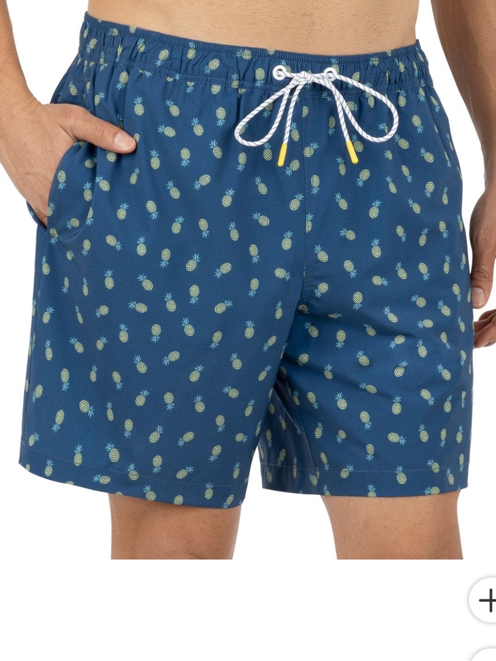 Bonobos Swim Trunks 7" Lined Navy Blue W/Pineapples XXL Bathing Suit NWT